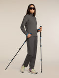 Women’s Merino 260 Waffle Knit Wander Long Sleeve Half Zip Top Obsidian - 4