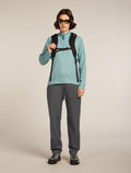 Women’s Merino 260 Waffle Knit Wander Long Sleeve Half Zip Top Hydro - 4
