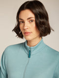 Women’s Merino 260 Waffle Knit Wander Long Sleeve Half Zip Top Hydro - 7