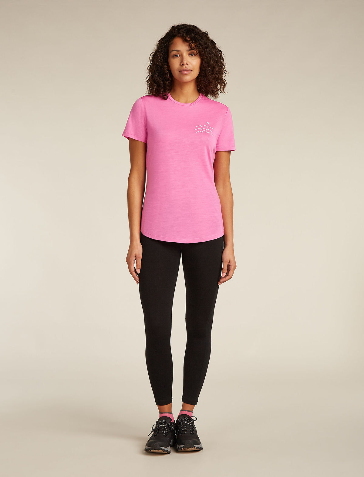 Women’s Merino Blend 125 Cool-Lite™ Sphere Short Sleeve T-Shirt Across the Peaks Pop - 3