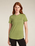 Women’s Merino Blend 125 Cool-Lite™ Sphere Short Sleeve T-Shirt Across the Peaks Olive - 1