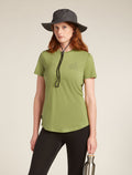 Women’s Merino Blend 125 Cool-Lite™ Sphere Short Sleeve T-Shirt Across the Peaks Olive - 4