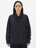 Unisex Merino Cotton Blend Twill Harrington Jacket Black - 1