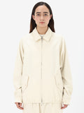 Unisex Merino Cotton Blend Twill Harrington Jacket Chalk - 3