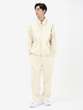 Unisex Merino Cotton Blend Twill Harrington Jacket Chalk - 4