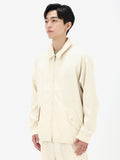 Unisex Merino Cotton Blend Twill Harrington Jacket Chalk - 7