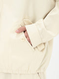 Unisex Merino Cotton Blend Twill Harrington Jacket Chalk - 9