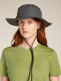 Unisex Shell+™ Cotton Windbreaker Wide-Brim Hat Obsidian - 2