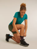 Women’s Merino Hike+ Medium Crew Java/Tidal teal - 6