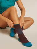 Women’s Merino Hike+ Medium Crew Java/Tidal teal - 7