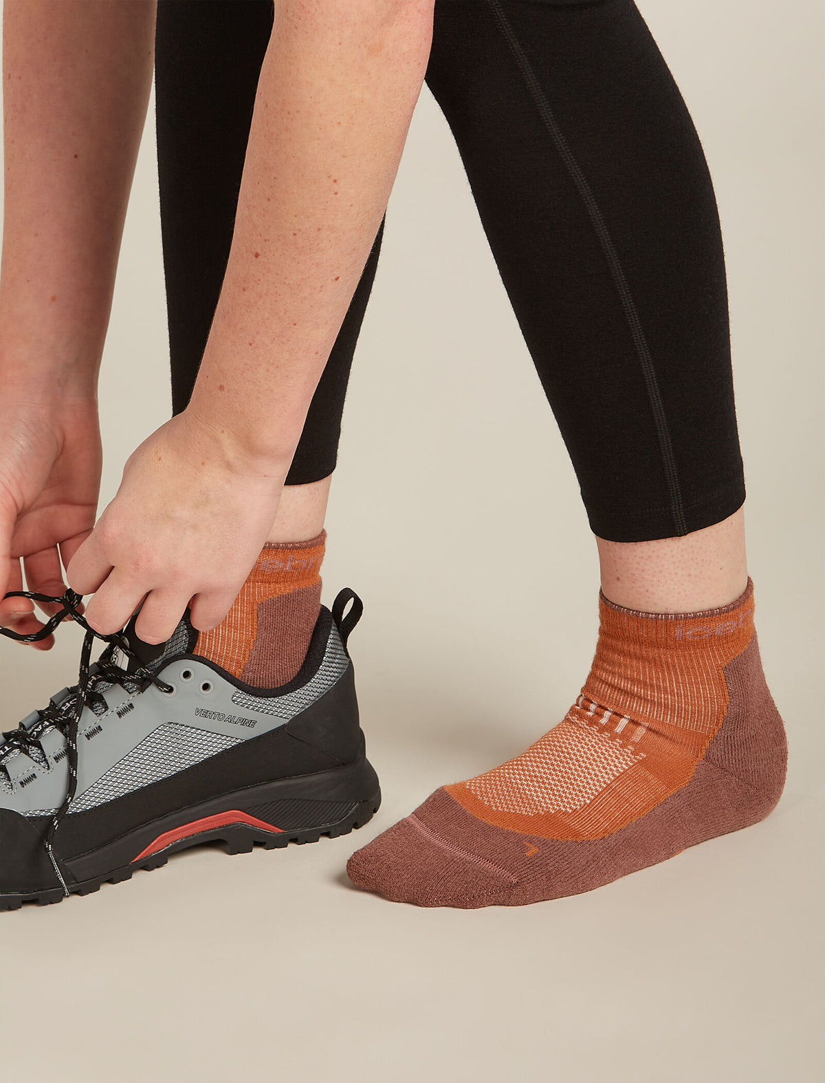 Women’s Merino Hike+ Light Mini Socks Dusty clay/carob - 1