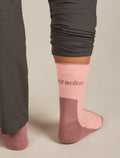Women’s Merino Hike+ Light Crew Socks Blush/Summit - 1
