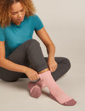 Women’s Merino Hike+ Light Crew Socks Blush/Summit - 2