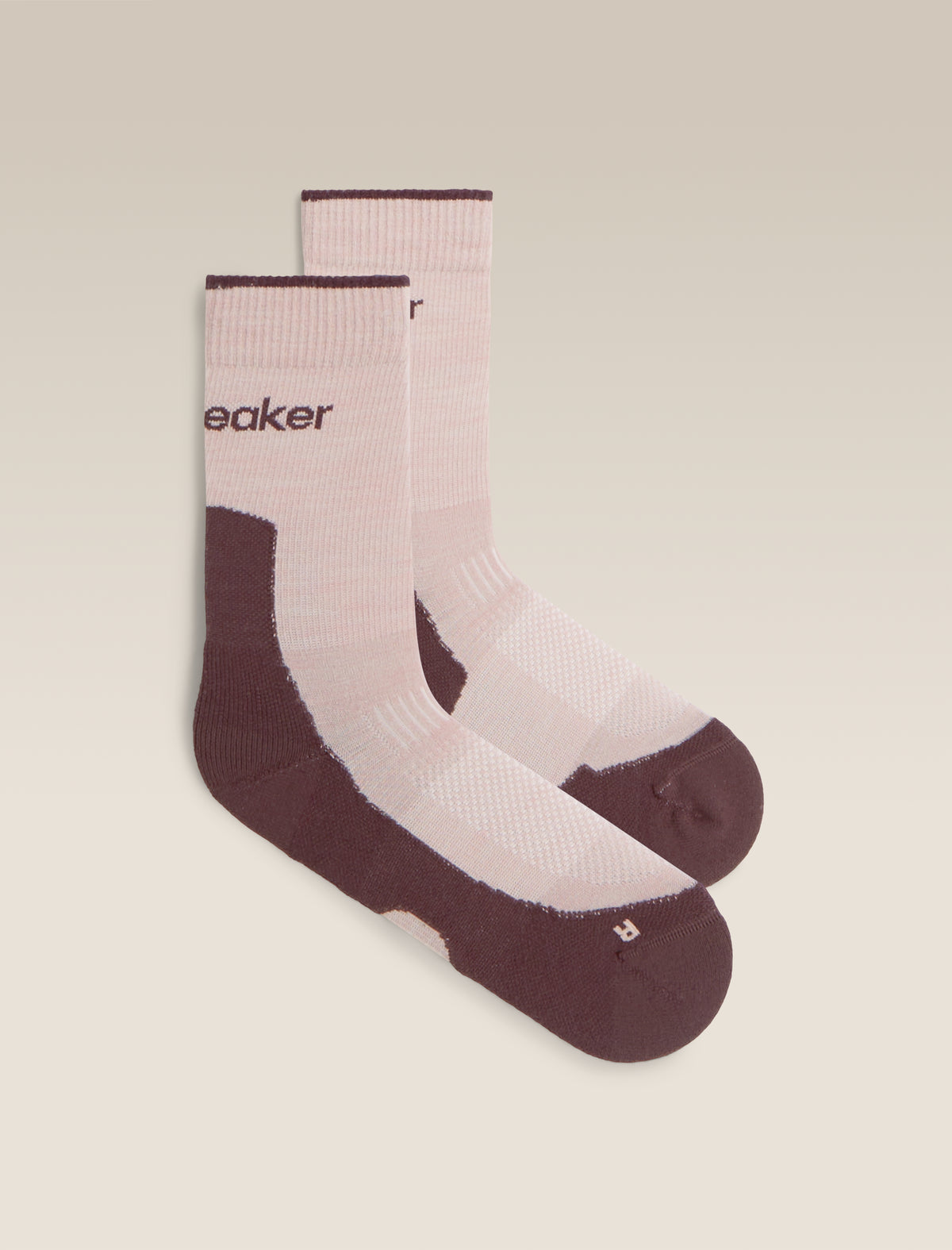 Women’s Merino Hike+ Light Crew Pink quartz/Java - 1