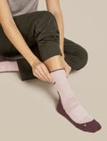 Women’s Merino Hike+ Light Crew Pink quartz/Java - 7