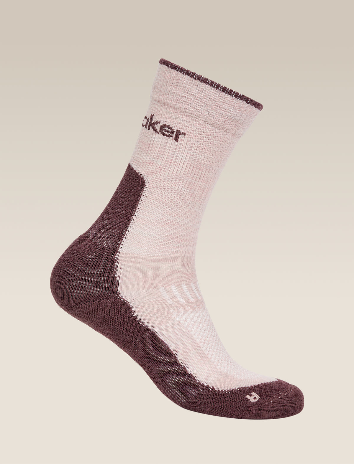 Women’s Merino Hike+ Light Crew Pink quartz/Java - 5