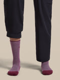icebreaker-apac Women's Merino Hike+ Light Crew Socks Grey Plum/Dark Berry Women - 2