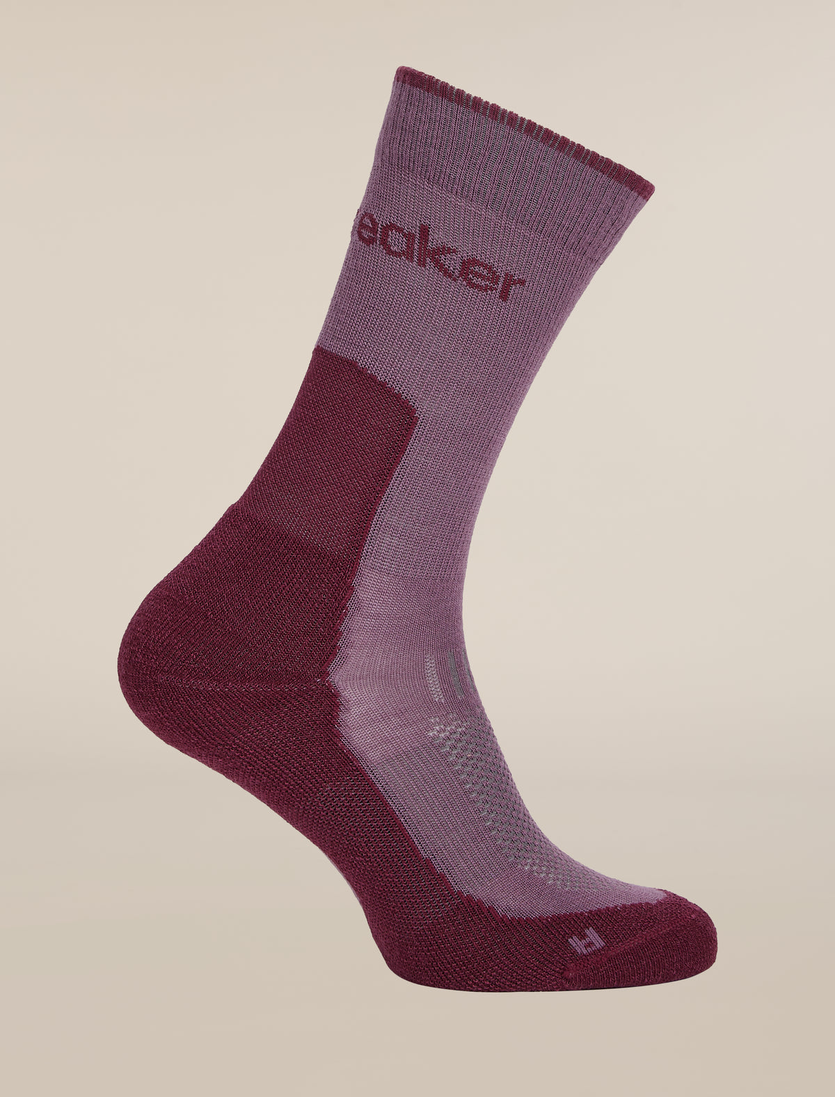 icebreaker-apac Women's Merino Hike+ Light Crew Socks Grey Plum/Dark Berry Women - 3
