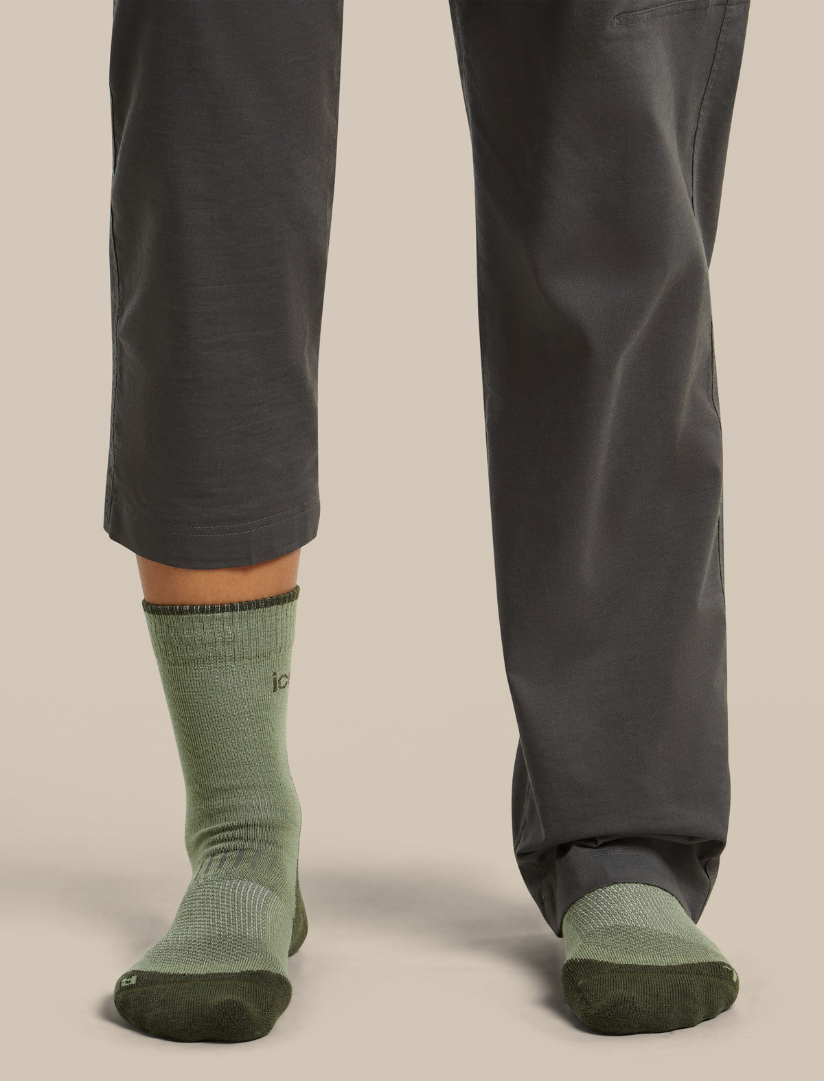 Women's Merino Hike+ Light Crew Socks Lichen/Dark Loden - 2