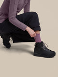 Women's Merino Hike+ Heavy Crew Socks Grey Plum/Dark Berry - 4