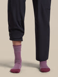 Women's Merino Hike+ Heavy Crew Socks Grey Plum/Dark Berry - 2
