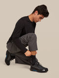 Men’s Merino Hike+ Medium Crew Socks Black/Obsidian - 3