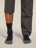 Men’s Merino Hike+ Medium Crew Socks Black/Obsidian - 4