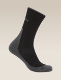 Men’s Merino Hike+ Light Crew Socks Black/Obsidian - 1