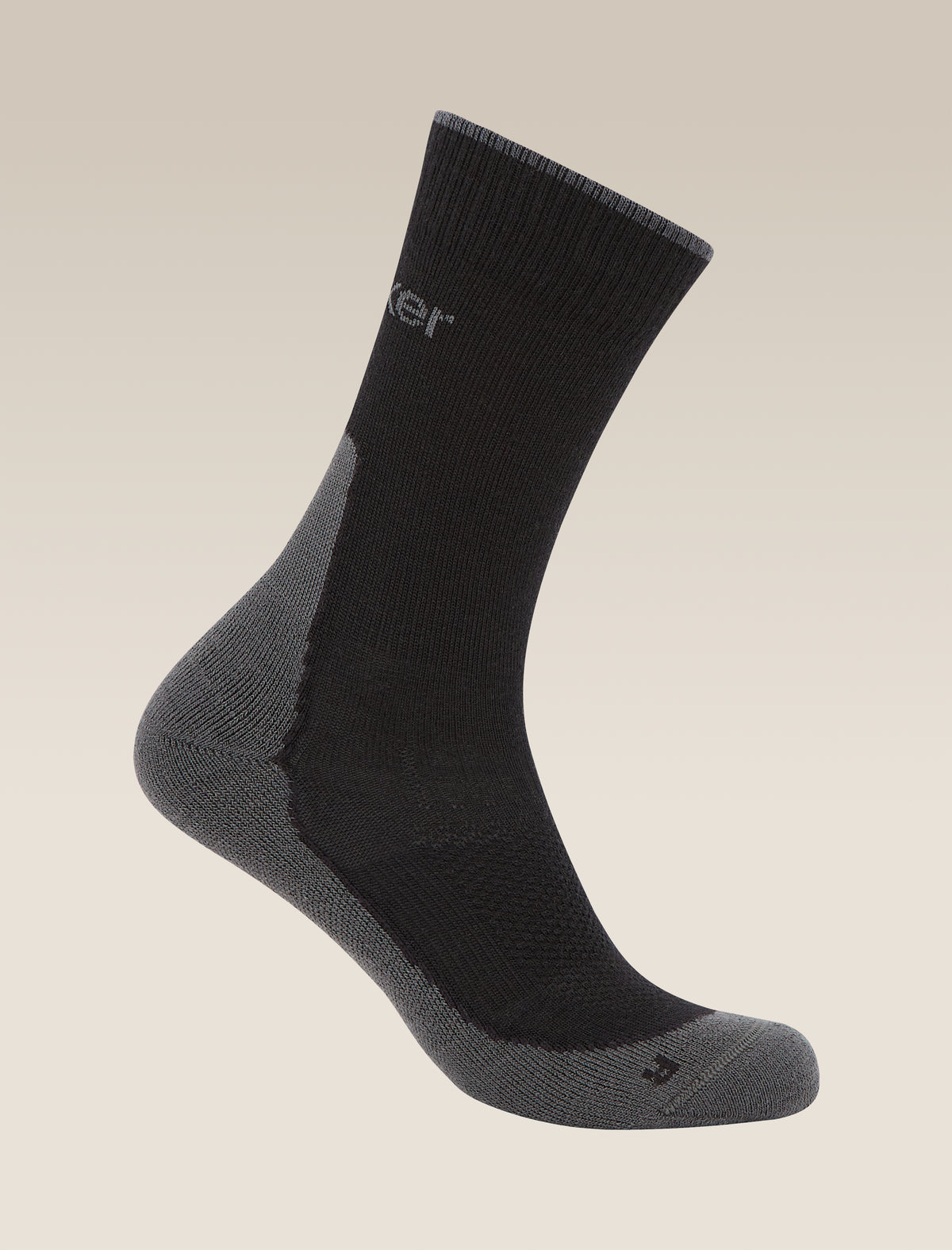 Men’s Merino Hike+ Light Crew Socks Black/Obsidian - 1