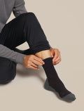 Men’s Merino Hike+ Light Crew Socks Black/Obsidian - 2