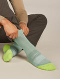 Men’s Merino Hike+ Light Crew Socks Seaglass/Peridot - 2