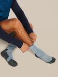 Men’s Merino Hike+ Light Crew Flint blue/Obsidian - 7