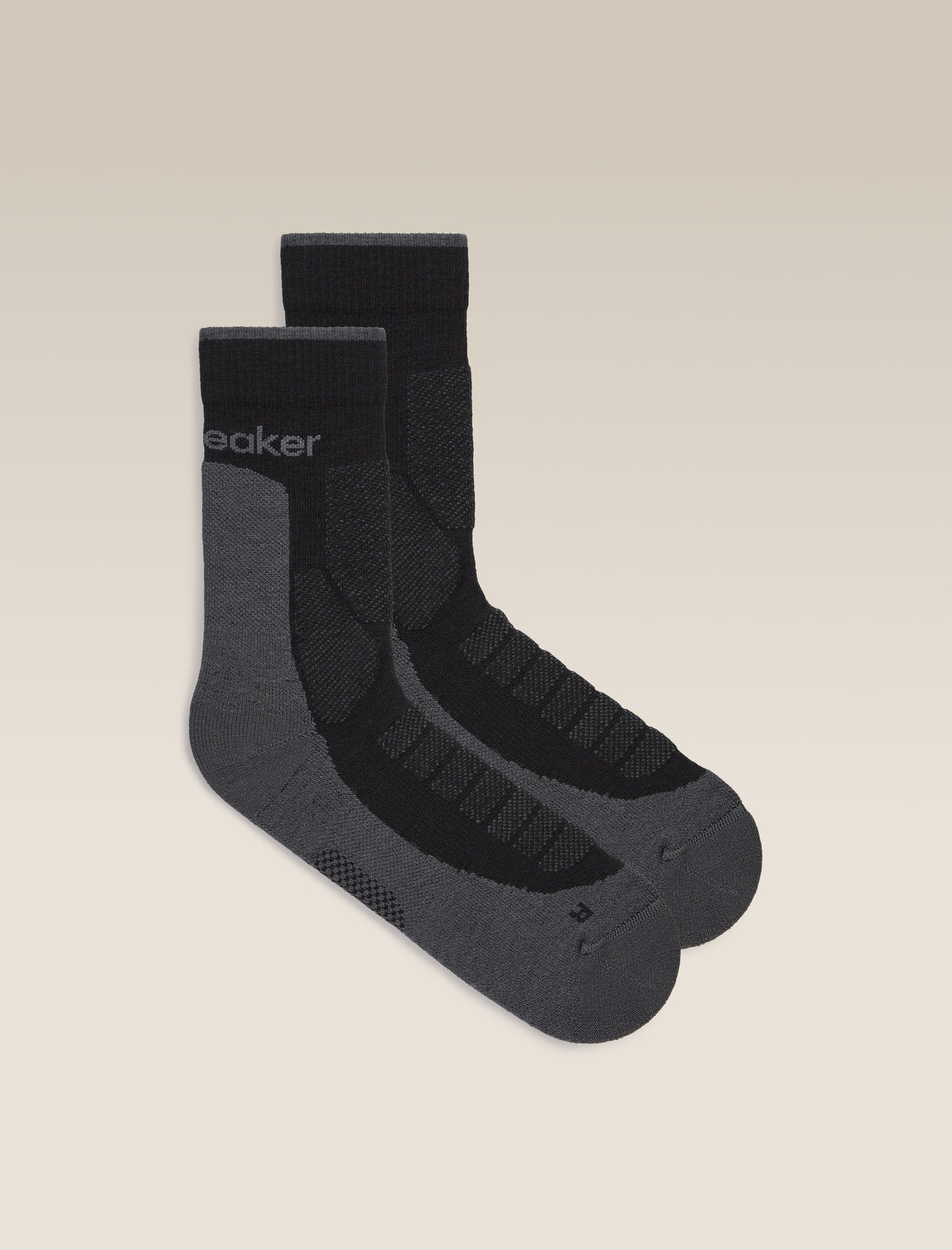 Men’s Merino Hike+ Heavy Crew Black/Obsidian - 1