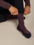 Men’s Merino Hike+ Heavy Crew Socks Java/Black - 2