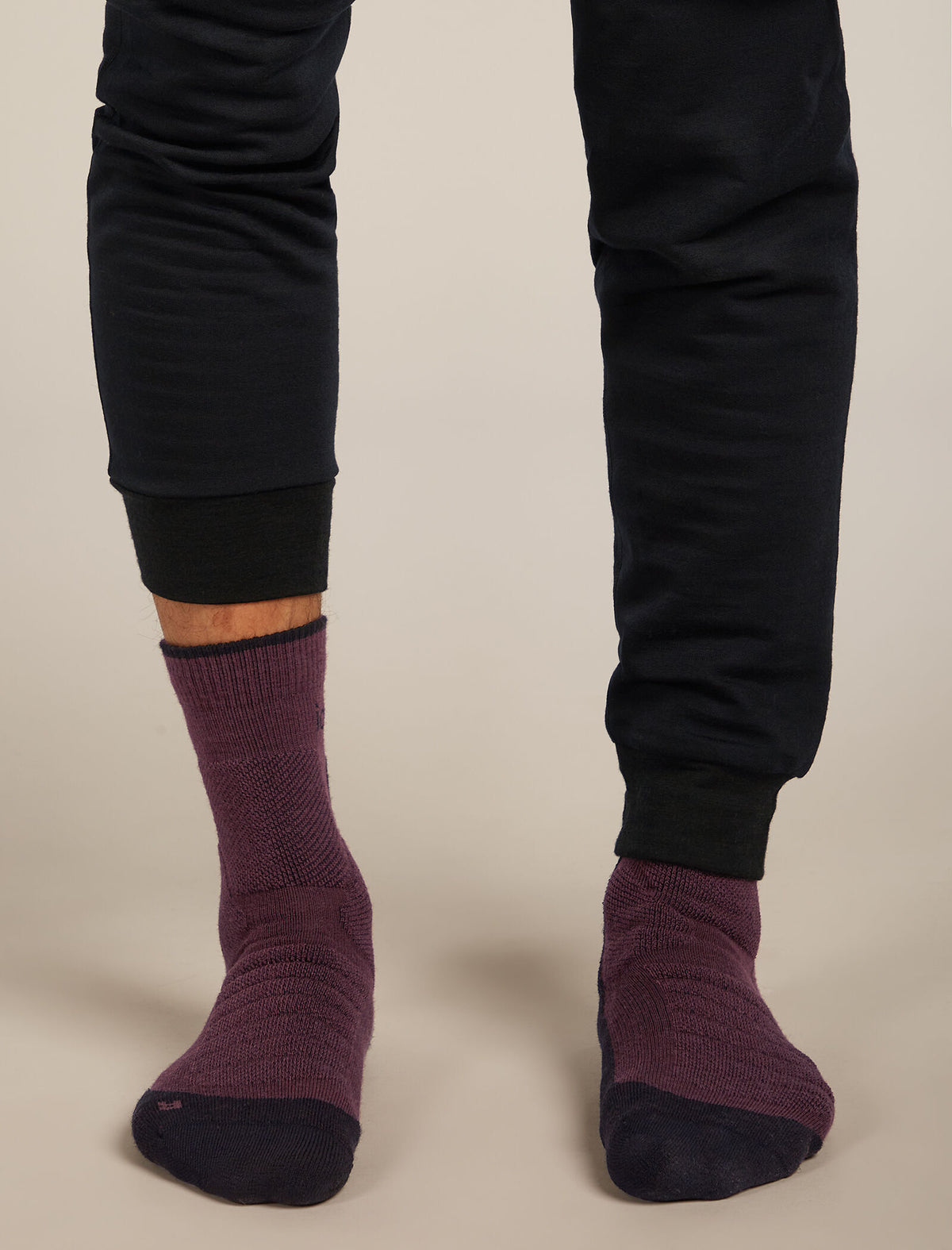 Men’s Merino Hike+ Heavy Crew Socks Java/Black - 3