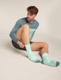 Men's Merino Hike+ Ultralight Crew MINT/BLUE ASH - 2