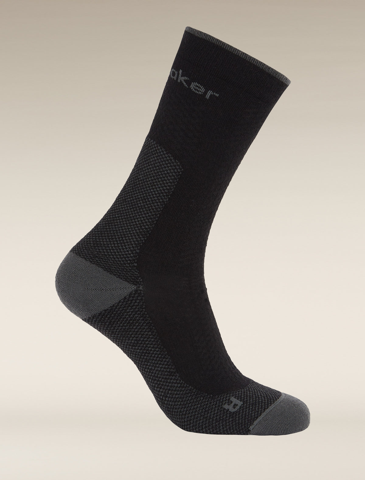 Men's Merino Hike+ Ultralight Crew BLACK/OBSIDIAN - 3