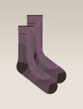 Women's Merino Hike+ Ultralight Crew Socks Grey Plum/Bittersweet - 1