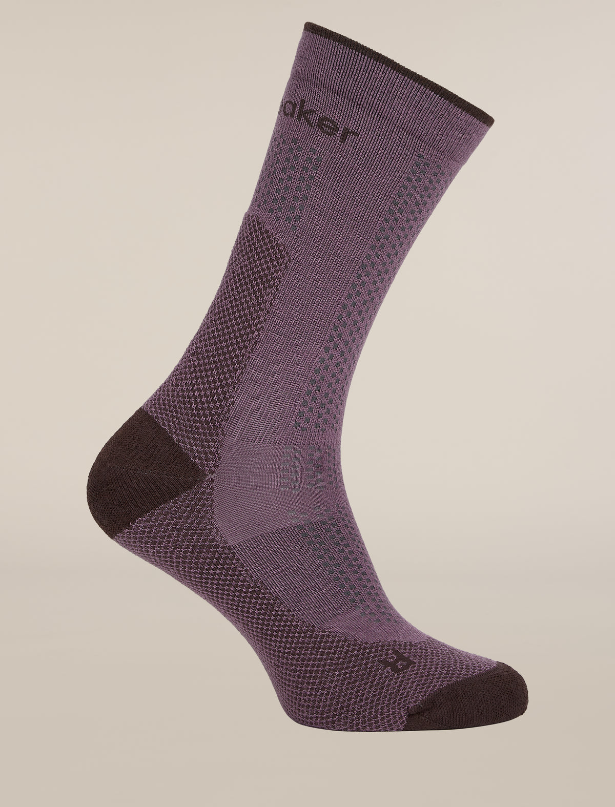 Women's Merino Hike+ Ultralight Crew Socks Grey Plum/Bittersweet - 3