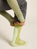 Men’s Merino Hike+ Light Crew Socks IB Solar Olive/ashen - 2