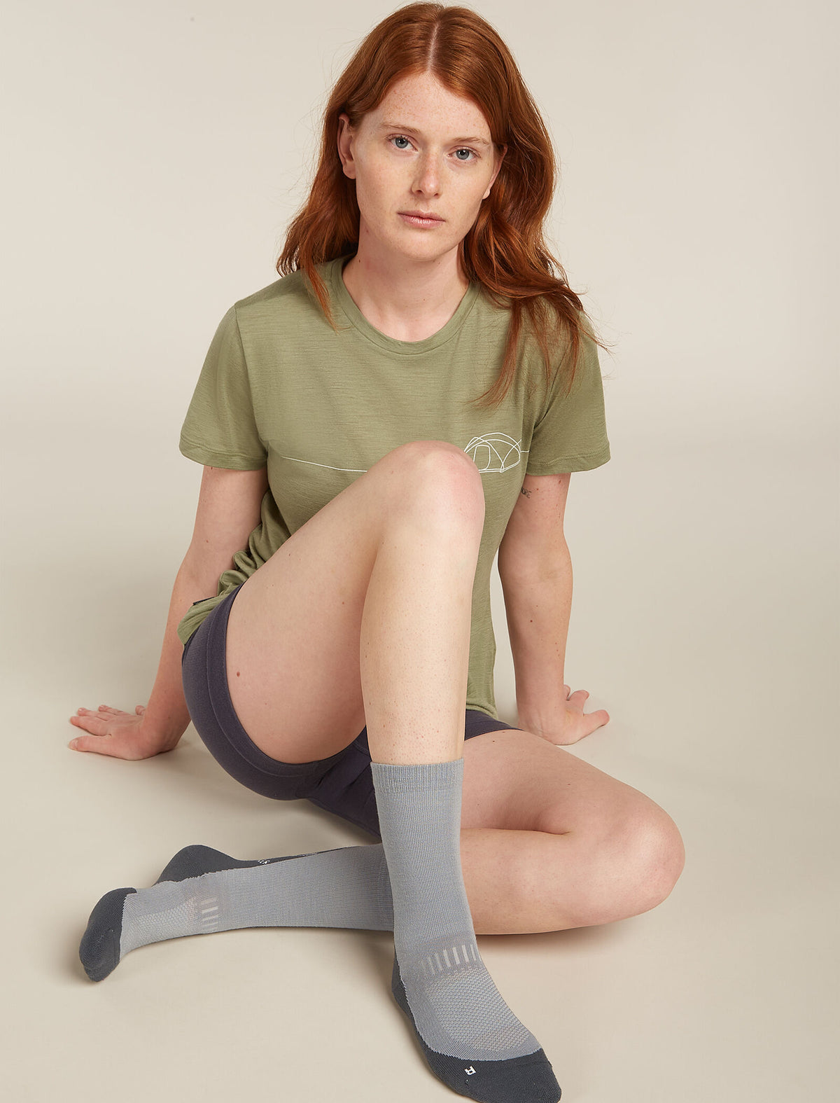 Women’s Merino Hike+ Light Crew Socks Fresh Fern Alloy/obsidian - 2