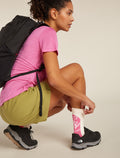 Women’s Merino Hike+ Light Crew Socks Fresh Fern Chalk/pop - 1