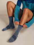 Men’s Merino Blend Run+ Ultralight Crew Socks Fusion Dye Graphite Fd/Graphite - 2