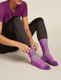 Women’s Merino Blend Run+ Ultralight Crew Socks Fusion Dye Passion sd - 2