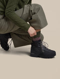 Women's Merino Hike+ Medium Crew Across the Peaks Socks Dark Loden/Dark Berry/Grey Plum - 4