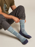 Men’s Merino Hike+ Medium Crew Socks Across the Peaks Blue ash/graphite - 2