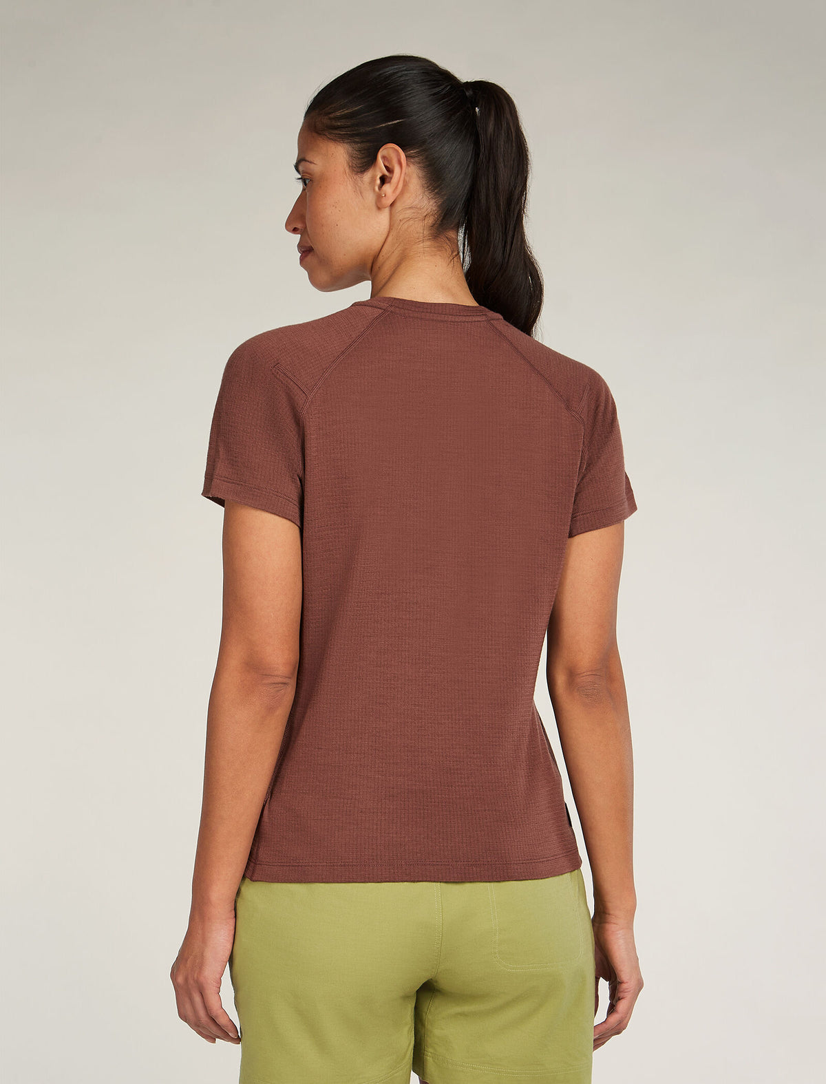 Women’s Merino 200 Waffle Elevation Short Sleeve T-Shirt Carob - 2