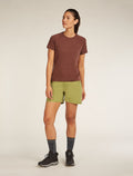 Women’s Merino 200 Waffle Elevation Short Sleeve T-Shirt Carob - 4