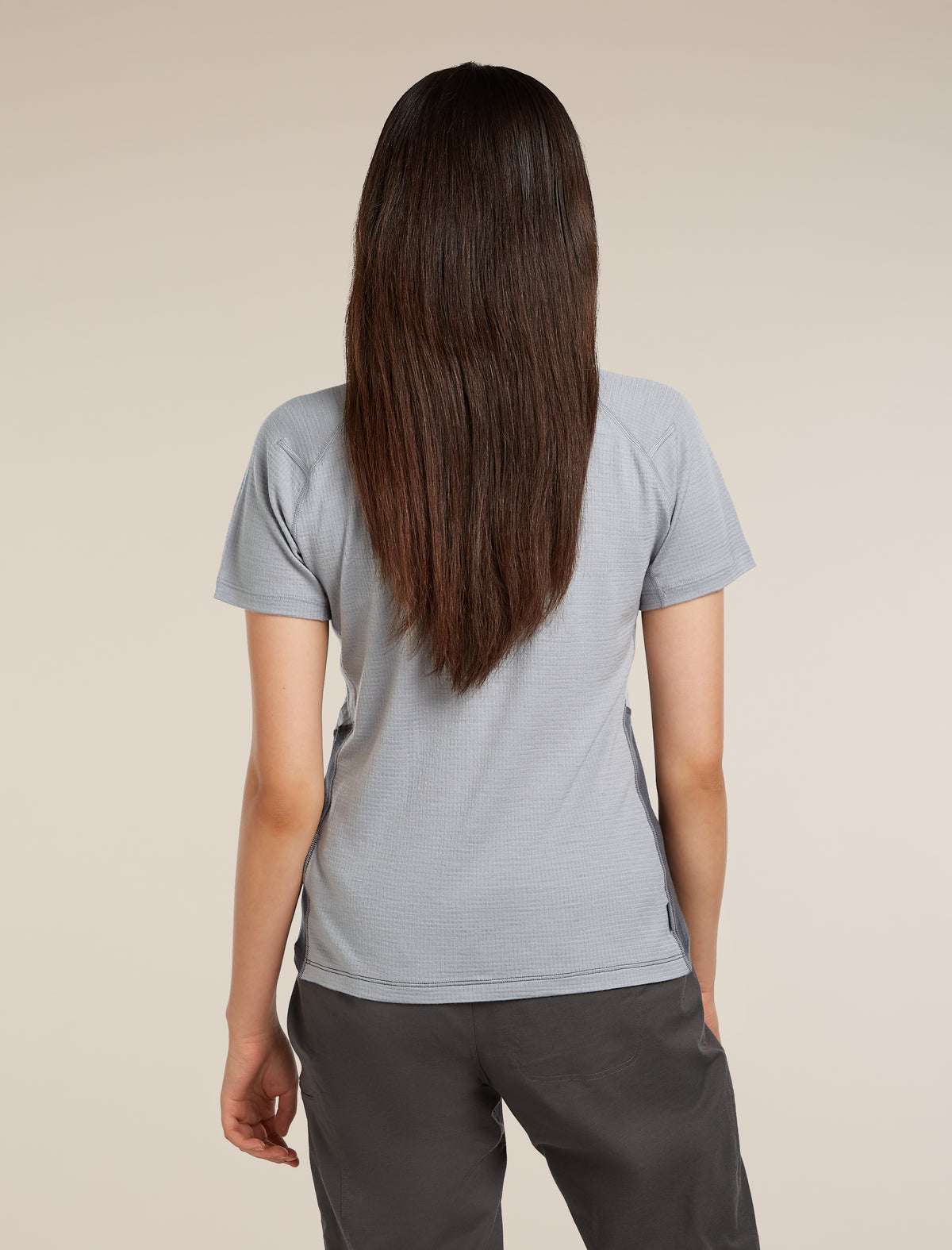 Women’s Merino 200 Waffle Elevation Short Sleeve T-Shirt Alloy/obsidian - 2