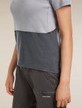 Women’s Merino 200 Waffle Elevation Short Sleeve T-Shirt Alloy/obsidian - 6